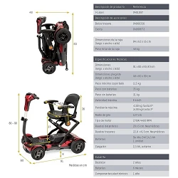 Scooter eléctrico I Laser plegable para discapacitados