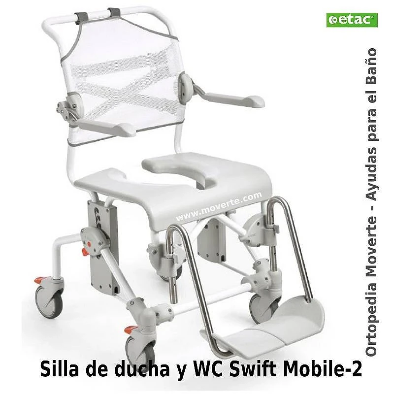 Silla higiénica ducha/wc Etac Swift Mobil-2