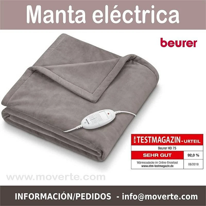 MANTA DE CALOR BEURER HD-75 MANTA SUAVE MATERIAL COSY