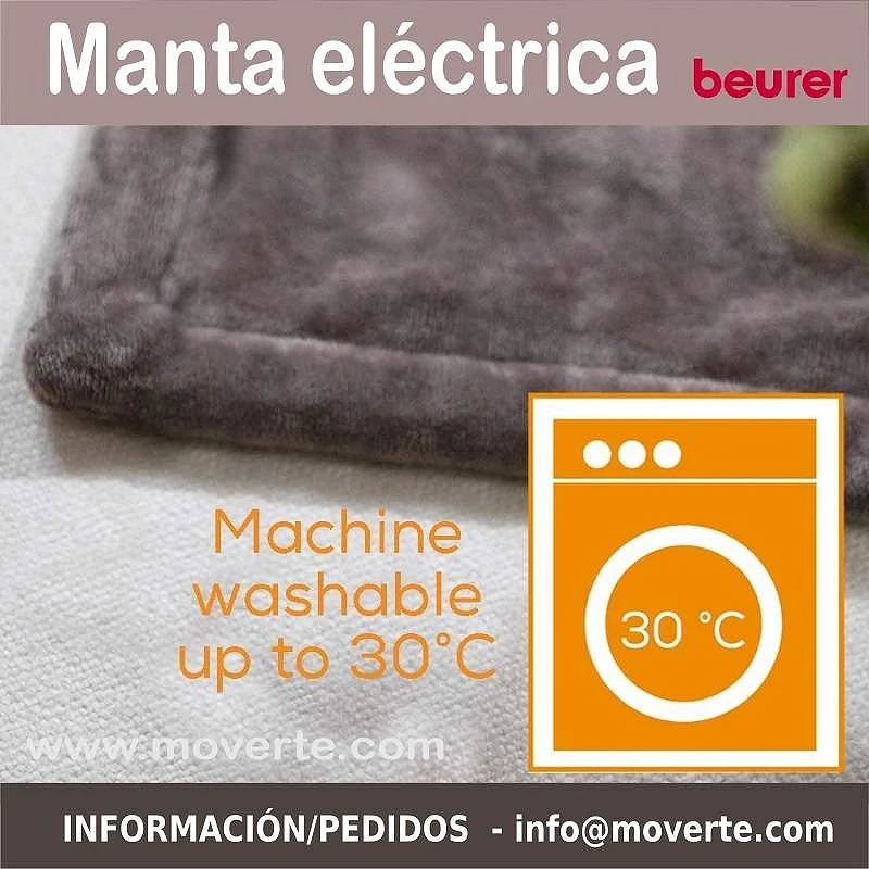MANTA DE CALOR BEURER HD-75 MANTA LAVABLE A 30 GRADOS