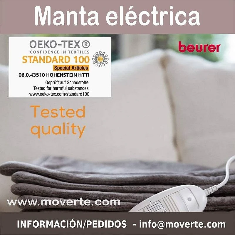 MANTA DE CALOR BEURER HD-75 MANTA SUAVE OEKO-TEX-STANDARD 100