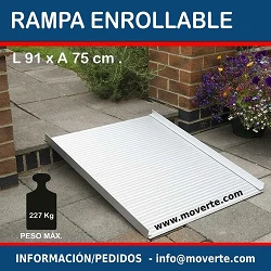 Rampa enrollable Medida 91x75 Cm.