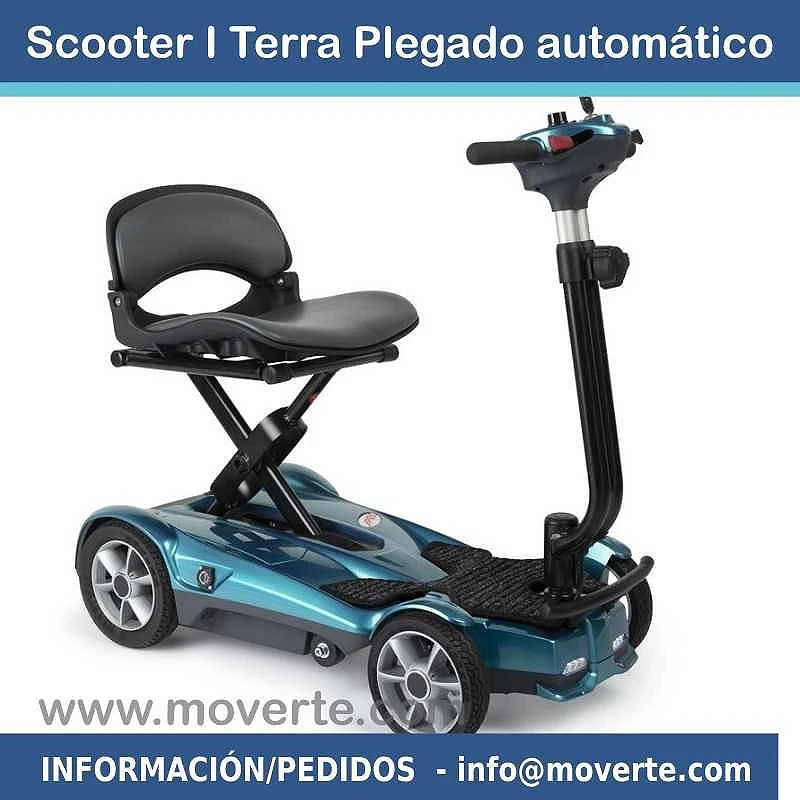 Scooter plegable con mando a distancia para ancianos o minusvalidos