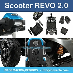 Scooter eléctrico con suspensión Revo 2.0 desmontable