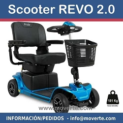 Scooter eléctrico con suspensión Revo 2.0 soporta 181 Kg. color azul