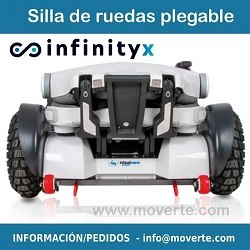 Silla de ruedas Infinityx eléctrica manejable con el móvil.