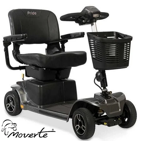 Scooter eléctrico con suspensión para obesos Revo 2.0 soporta 181 Kg. color negro