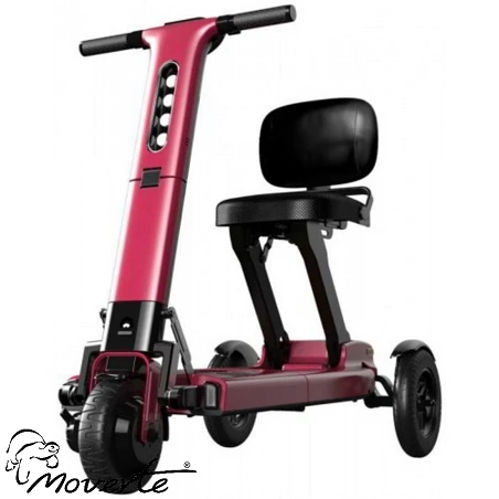 Scooter Eléctrico Plegable de 3 ruedas Relync color rojo