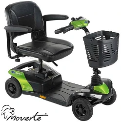 Scooter eléctrico para mayores cabe en el maletero desmontado color verde Colibri