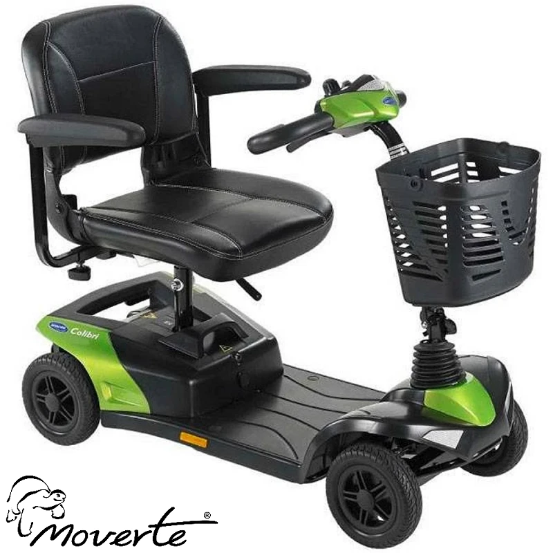 Scooter eléctrico para mayores cabe en el maletero desmontado color verde Colibri