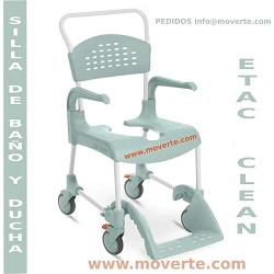 Silla de ruedas para baño ducha y wc etac clean AD828 super estrecha