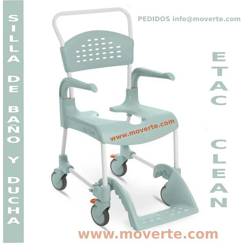 Silla de ruedas para baño ducha y wc etac clean AD828 super estrecha