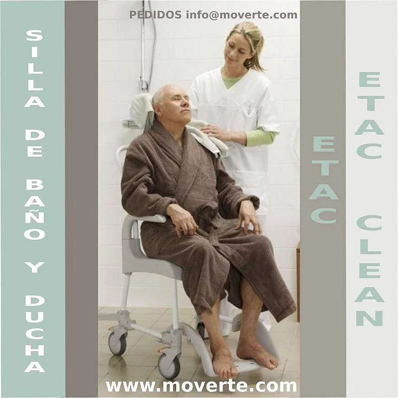 Silla de ruedas para baño ducha y wc etac clean AD828 super estrecha