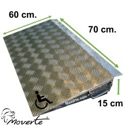 rampa cuña de puerta ancho 70 x Largo 60 x alto 15 cm