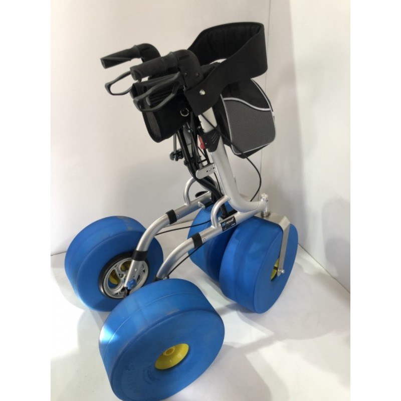 nuevo rollator XL playa regulable en altura y plegable moverte