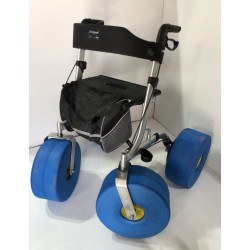 nuevo rollator XL playa plegable ruedas grandes moverte