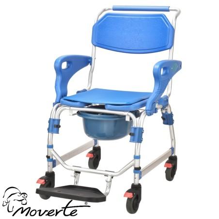 Nueva silla de ducha y WC con ruedas inoxidable ADAS ruedas pequeñas ortopedia moverte