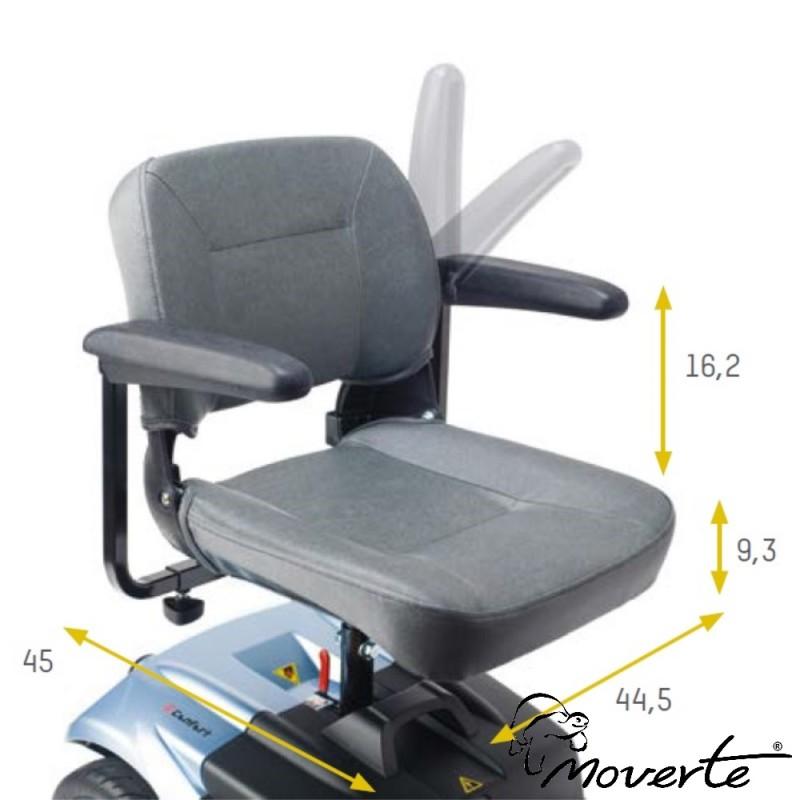 Medidas asiento Scooter I-Confort Apex ortopedia moverte