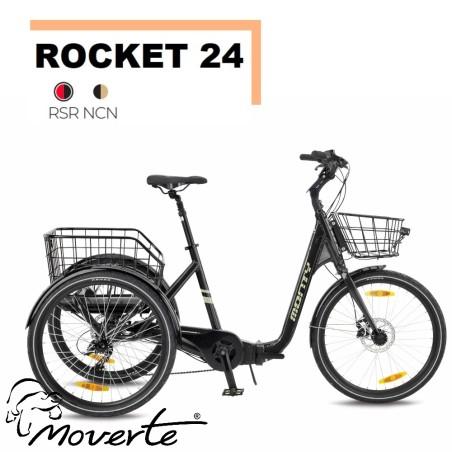 Triciclo electrico BH Monty Roket 24  color negro Ortopedia Moverte
