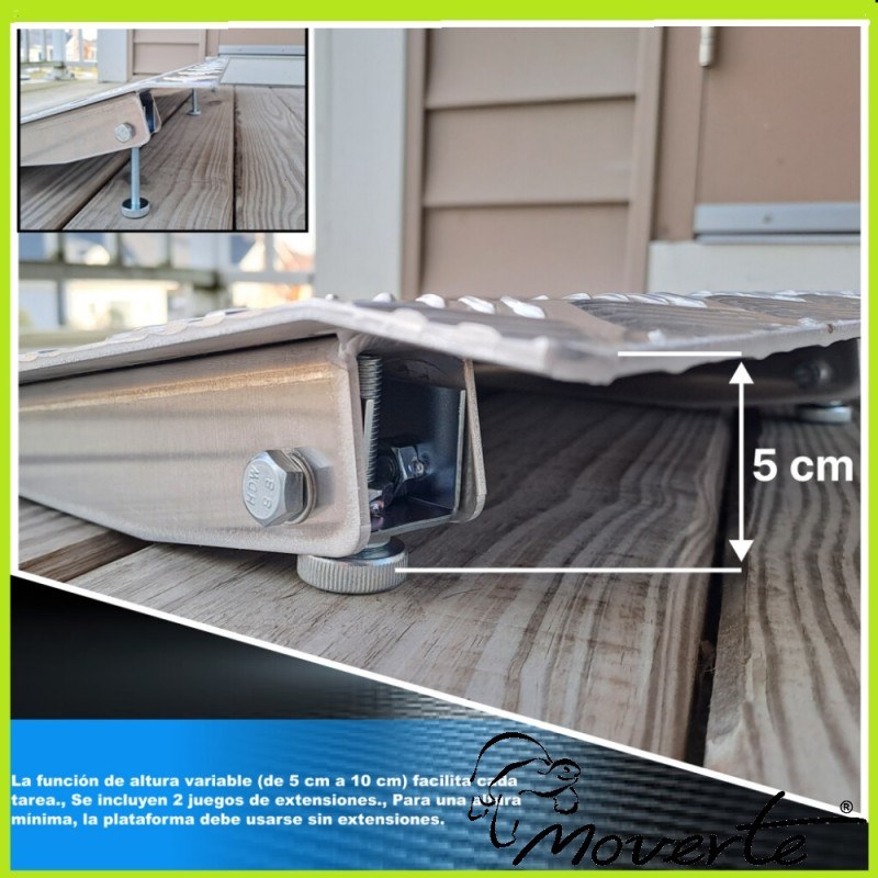 rampa aluminio para umbral regulable altura de 5 a 10 cm 87x41 moverte.com