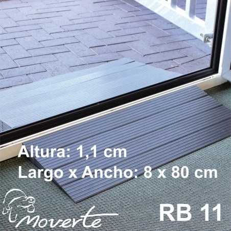Rampa caucho RB11 para altura de 1,1 cm.