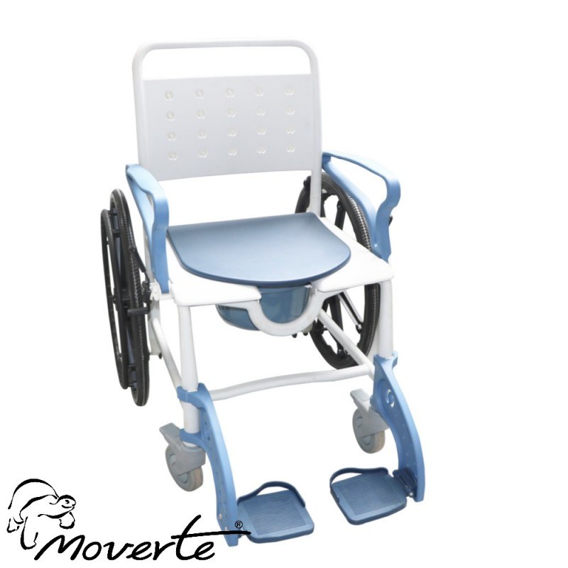 Silla de ruedas autopropulsable y de transporte para ducha y wc