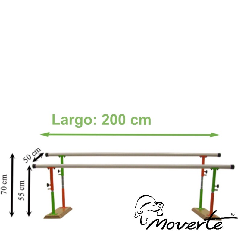 Paralela infantil  2 metros plegable y regulable en altura