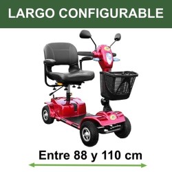 Scooter eléctrico Largo configurable entre 88 y 110 cm.