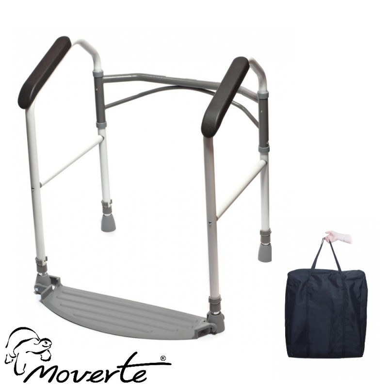 Bolsa de transporte del apoyabrazos plegable para inodoro