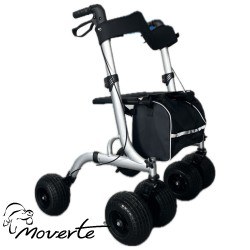 Andador rollator de 6 ruedas todoterreno ruedas grandes 1 - moverte 