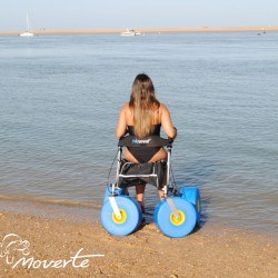 Nuevo rollator de playa XL plegable y con asiento