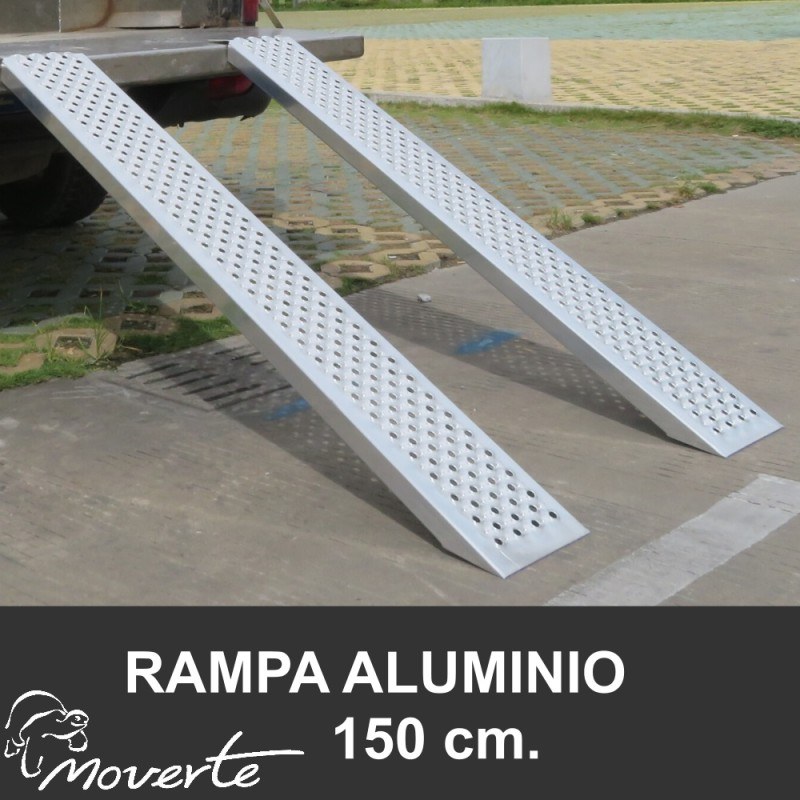 Rampa 2 raíles peso máximo 400 Kg. Largo 150 cm.