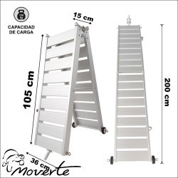 medidas Rampa pasarela plegable para barco 2 Metros