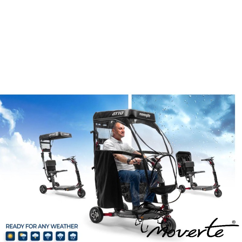 Capota plegable para sol y lluvia para scooter Atto
