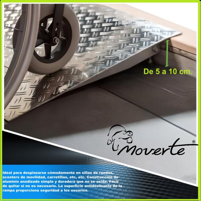 Rampa aluminio para umbral regulable altura de 5 a 10 cm 87x41 moverte.com