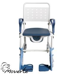 Silla de ruedas autopropulsable y de transporte para ducha y wc