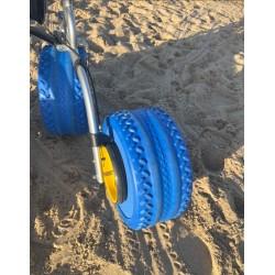 Nuevo rollator de playa XL plegable y con asiento moverte.com 