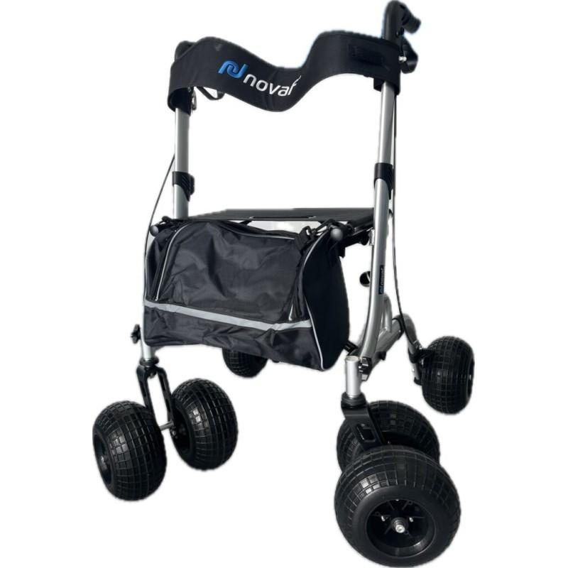 Andador rollator de 6 ruedas todoterreno ruedas grandes moverte.com 