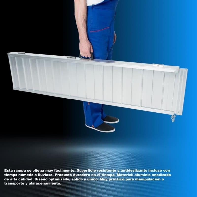 Rampa plegable de aluminio plegable 153x74 cm. moverte.com 