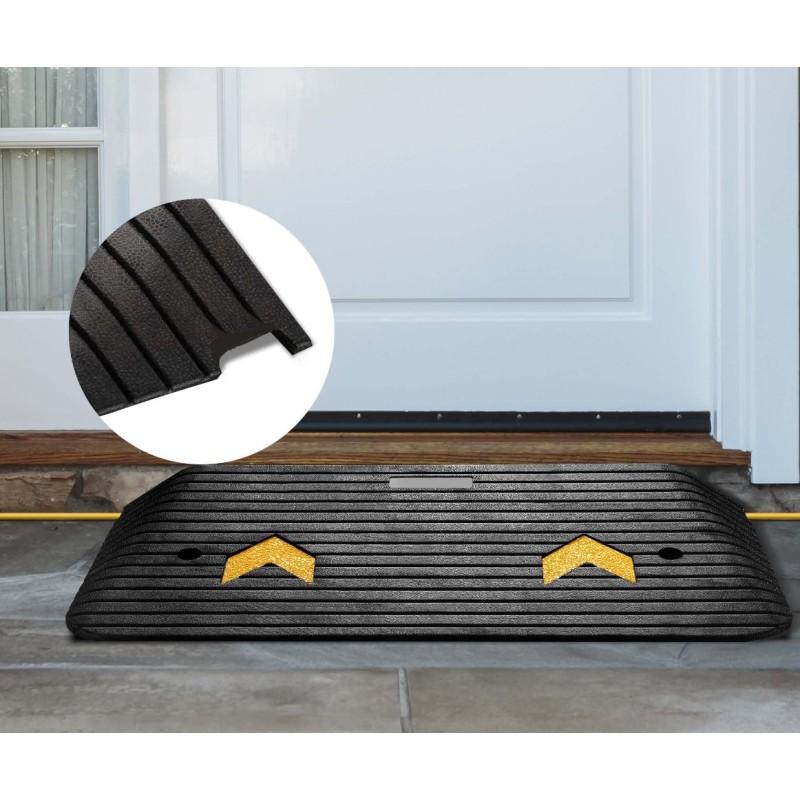 Rampa de caucho para bordillos 90cm x 53,3 cm x 8,9 cm moverte.com 