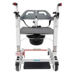Medidas grua transferencia sentado Easy Move Waterproof Ortopedia Moverte