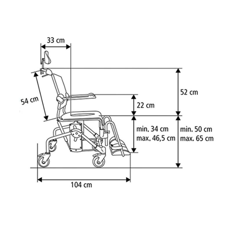 Silla de ducha basculante Mobile Tilt moverte.com 
