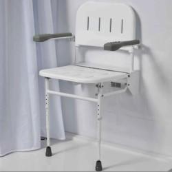 Asiento abatible de ducha con respaldo y reposabrazos moverte.com 