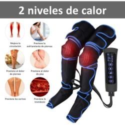 Presoterapia para piernas con dos niveles de calor para aliviar varices, dolor y piernas cansadas.