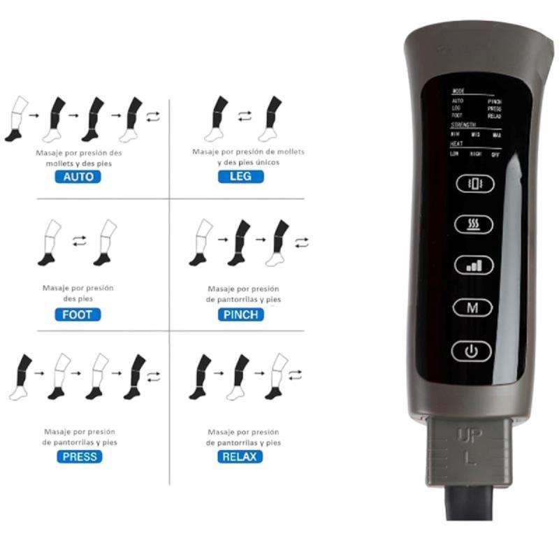 Masajeador de piernas con Presoterapia en casa y calor moverte.com 