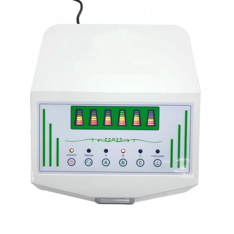 Panel digital del equipo de presoterapia 4 salidas