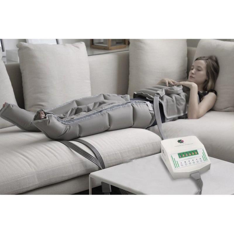 Aplicación en casa del equipo de presoterapia 4 salidas