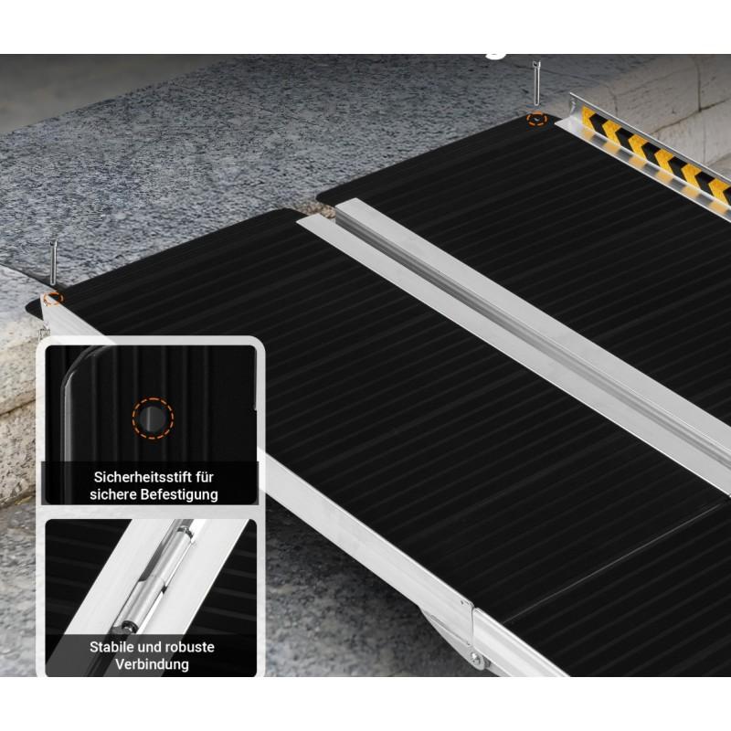 Rampa aluminio de 274 cm antideslizante moverte.com 