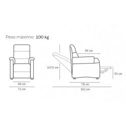 Sillón eléctrico elevador Dune con 2 motores moverte.com 