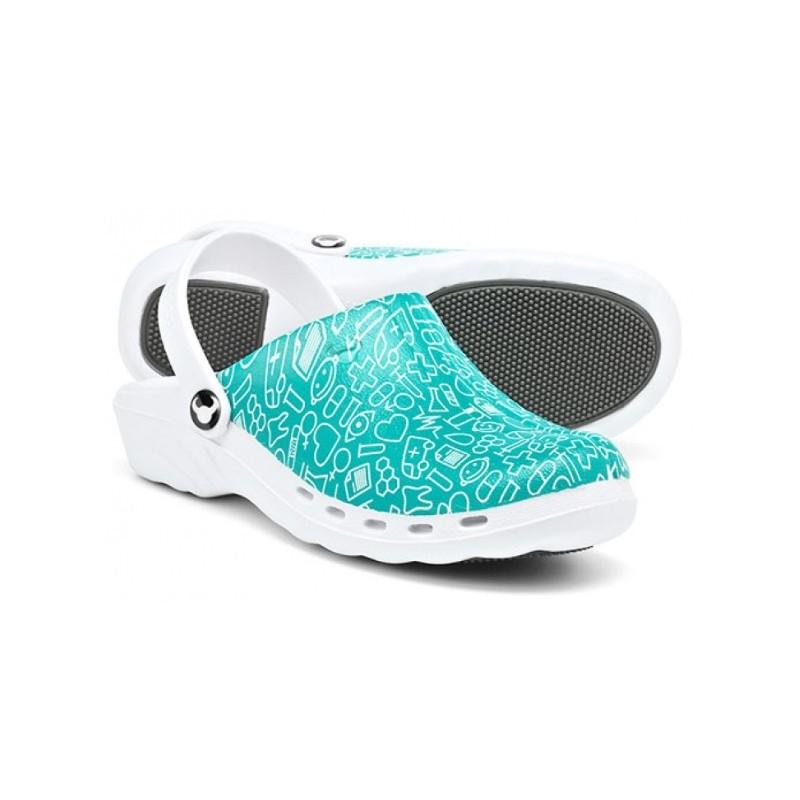 Zueco sanitario estampado diseño médico ODEN PRINT SYSTER moverte.com 